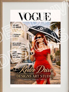Vogue Inspired Rodeo Drive Fashion Wall Art Print 11x17 Unframed Glam Poster